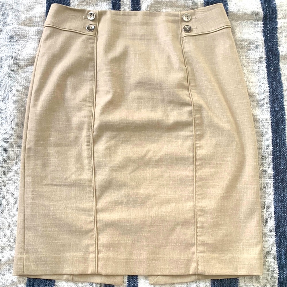 Sleek seamed pencil skirt